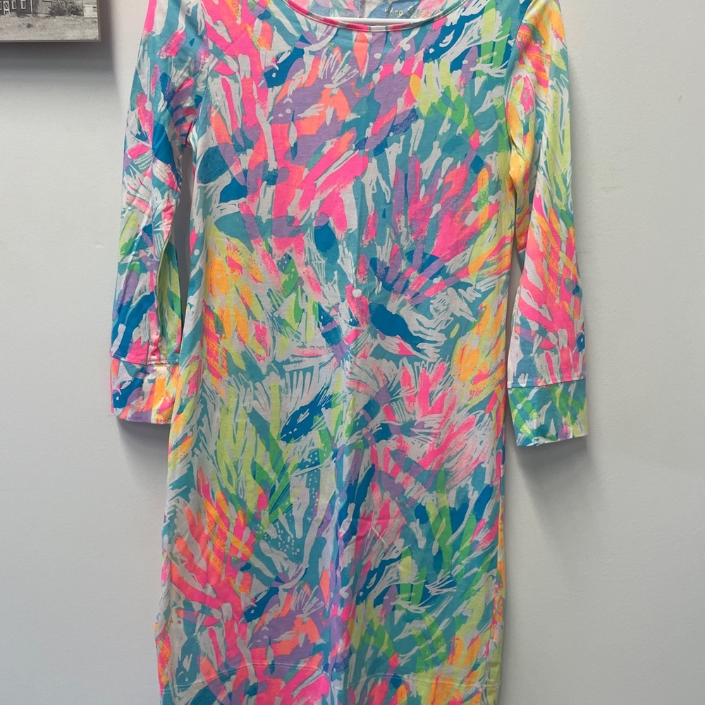 Lilly Pulitzer Multicolor Abstract Long Sleeve Dress